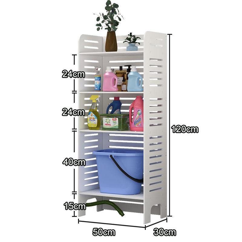 Washing Machine Side Storage Shelf in PVC Waterproof Board By Glitzz - peelOrange.com