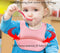 Round Design Eco-Friendly Baby Silicone Bibs Dinner Plate/Feeding Set By CN