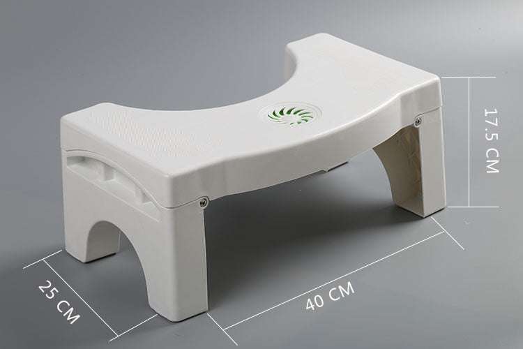 Perfect Squat Potty Step Stool For Western Toilet Commode Chair (White) By CN