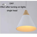 Modern Conical Nordic Pendant Light For Cafe & Bars With LED Bulb 1PC