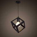 Modern cage pendant light iron minimalist retro Scandinavian loft pyramid pendant lamp metal Hanging Lamp E27 Indoor