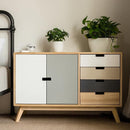 Louis Fashion Living Room Cabinets Solid Wood Simple Modern Bedroom Storage Scandinavian Multi Drawer