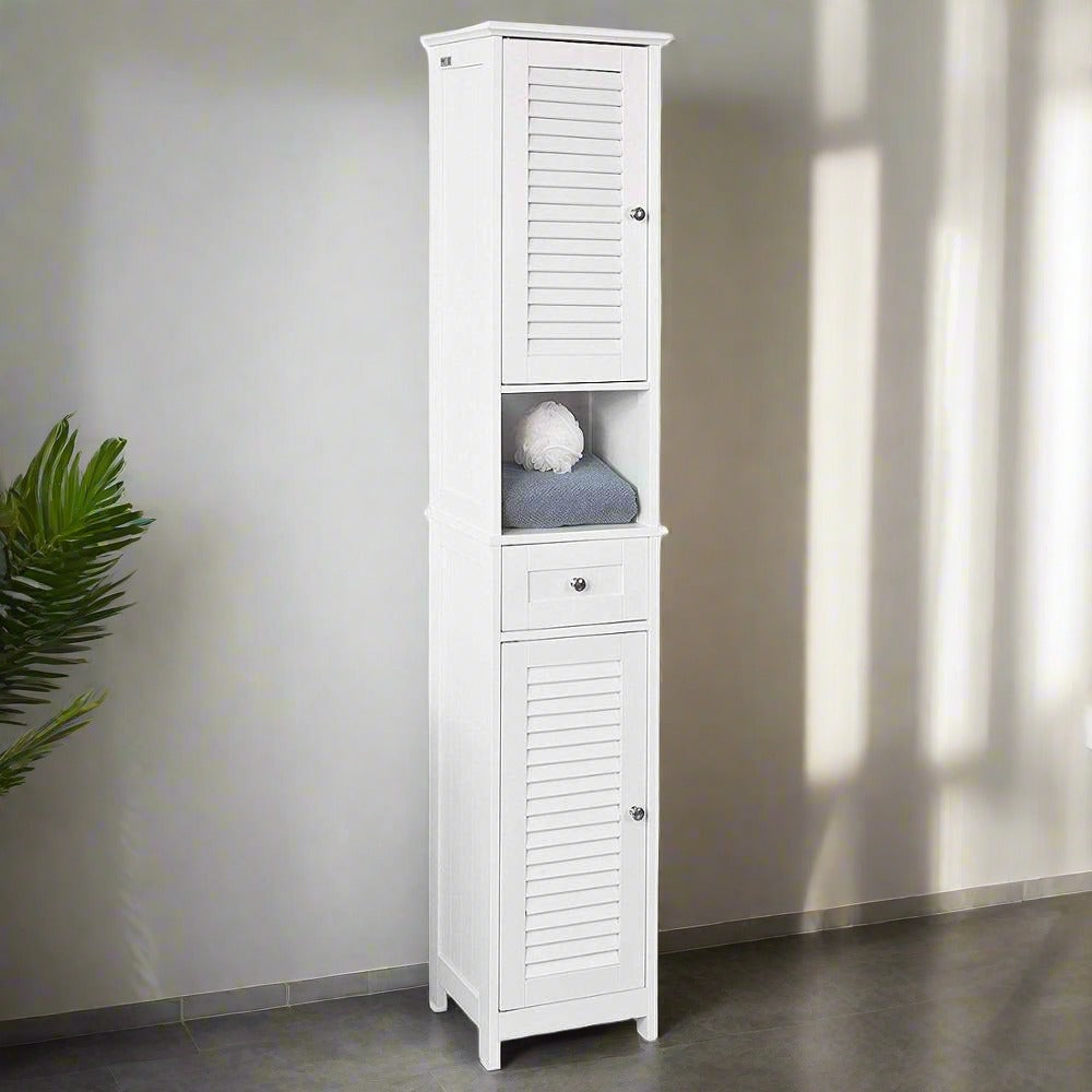 Tall Storage 6 Feet Vanity PVC Bathroom Cabinet For Bathroom & Toilet Essential By Glitzz - peelOrange.com