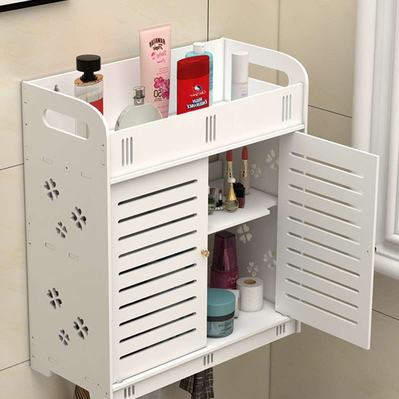 Wall Mounted PVC Bathroom [ 38 ] Storage Cabinet With Free Soap Dish By Miza
