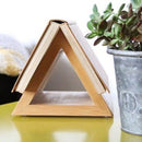 Stylish Triangular Wooden Book Holder For Study Table/Office Table ( With Complementary Coaster ) By Miza