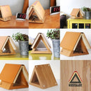 Stylish Triangular Wooden Book Holder For Study Table/Office Table By Miza