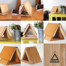 Stylish Triangular Wooden Book Holder For Study Table/Office Table ( With Complementary Coaster ) By Miza