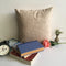 Decorative Beige Self Textured Pattern sofa Cushion Cover design (16 x 16 ) 1Pc