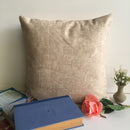 Decorative Beige Self Textured Pattern sofa Cushion Cover design (16 x 16 ) 1Pc