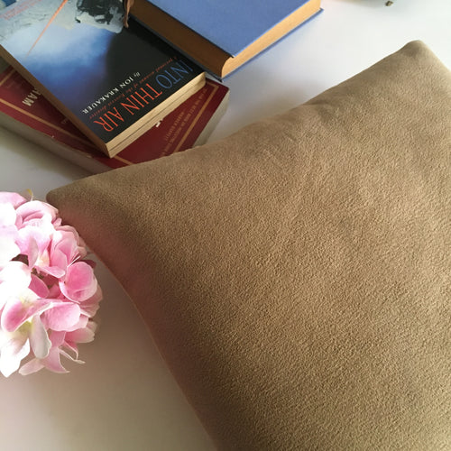 Brown Color Suede Fabric Sofa Cushion Cover