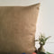 Brown Color Suede Fabric Sofa Cushion Cover