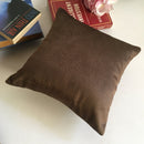 Dark Brown Self  Velvet sofa Cushion Cover