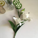 Artificial Lily Bud Flower Single Botanical Home Garden Decorative 1 Stem