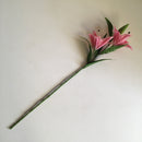 Artificial Lily Bud Flower Single Botanical Home Garden Decorative 1 Stem