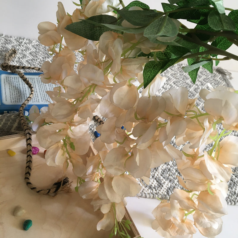 Artificial Wisteria Flower Hanging/Vase Stick 