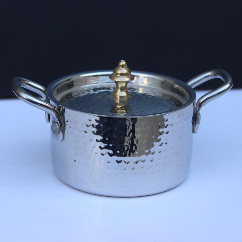 Copper and Stainless Steel Hammered Condiment Set MK - peelOrange.com