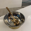 Copper Stainless Steel Hammered Dessert Bowl By MK