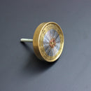 Unique Round Brass Golden Wired & Wooden Design Handmade Drawer Knobs - peelOrange.com