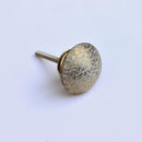 Moroccan Inspired White & Gold Patterned Brass Knob - peelOrange.com