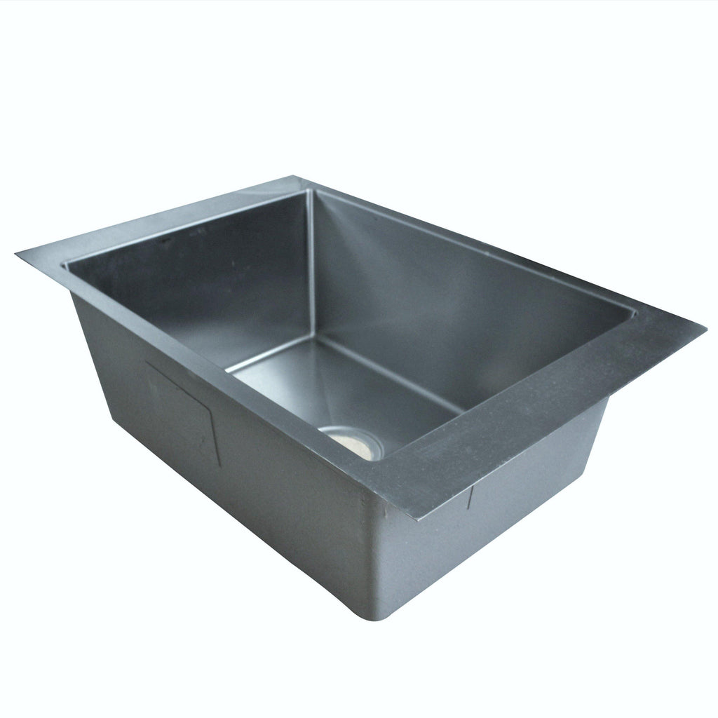 Nirali Maxus Stainless Steel Single Bowl Kitchen Sink in 304 Grade + PVC Plumbing Connector - peelOrange.com