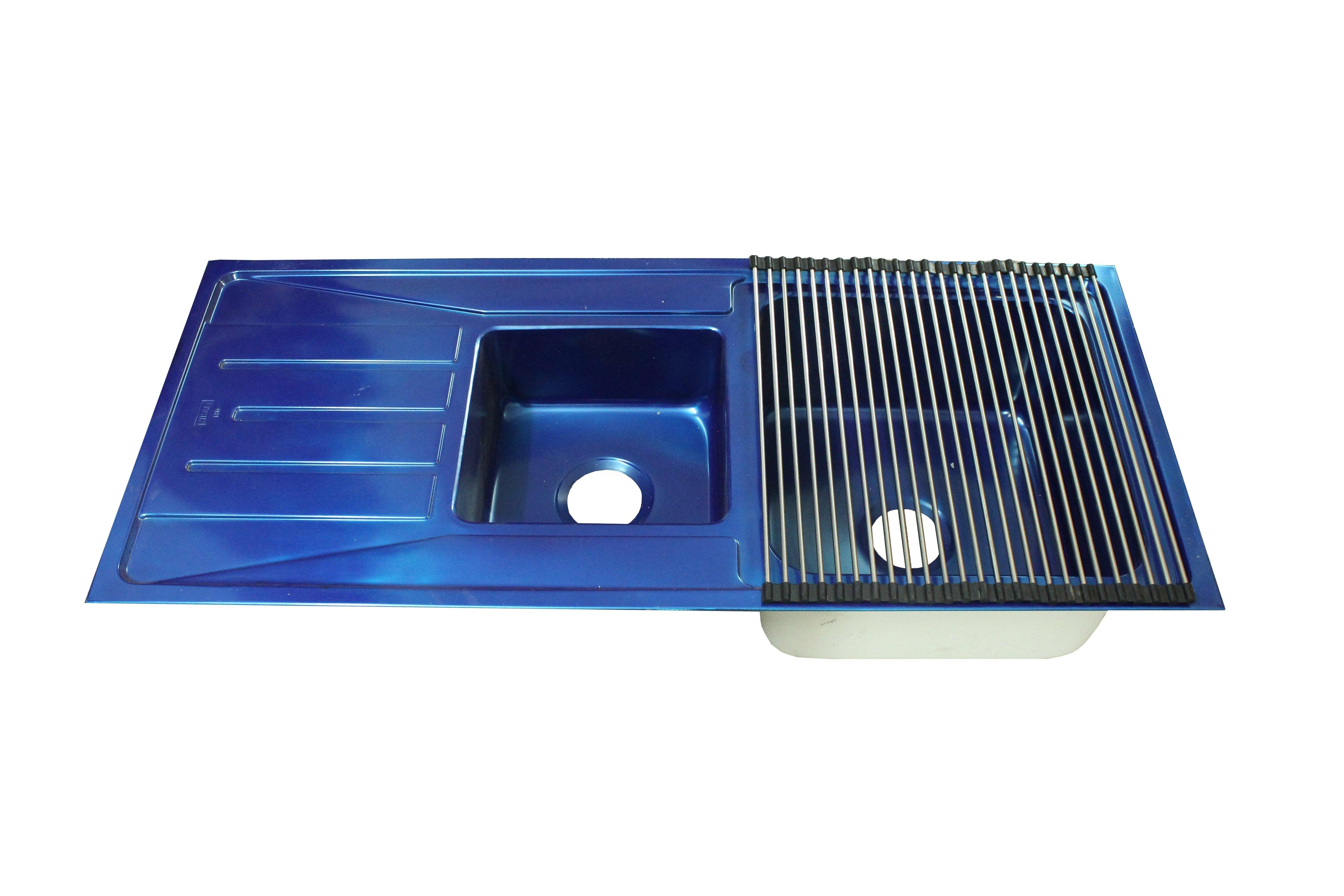 Nirali Orus Stainless Steel Bowl Kitchen Sink in 304 Grade + PVC Plumbing Connector - peelOrange.com