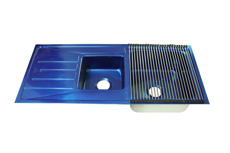 Nirali Orus Stainless Steel Bowl Kitchen Sink in 304 Grade + PVC Plumbing Connector - peelOrange.com
