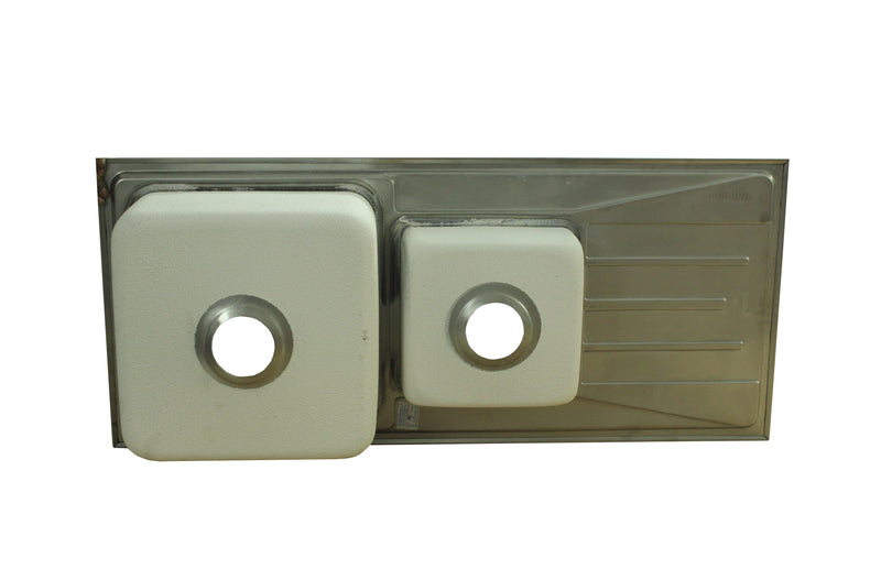 Nirali Orus Stainless Steel Bowl Kitchen Sink in 304 Grade + PVC Plumbing Connector - peelOrange.com