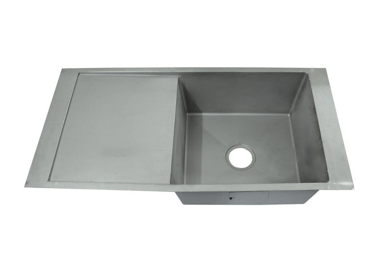 Nirali Maestro Stainless Steel Single Bowl Kitchen Sink in 304 Grade + PVC Plumbing Connector - peelOrange.com