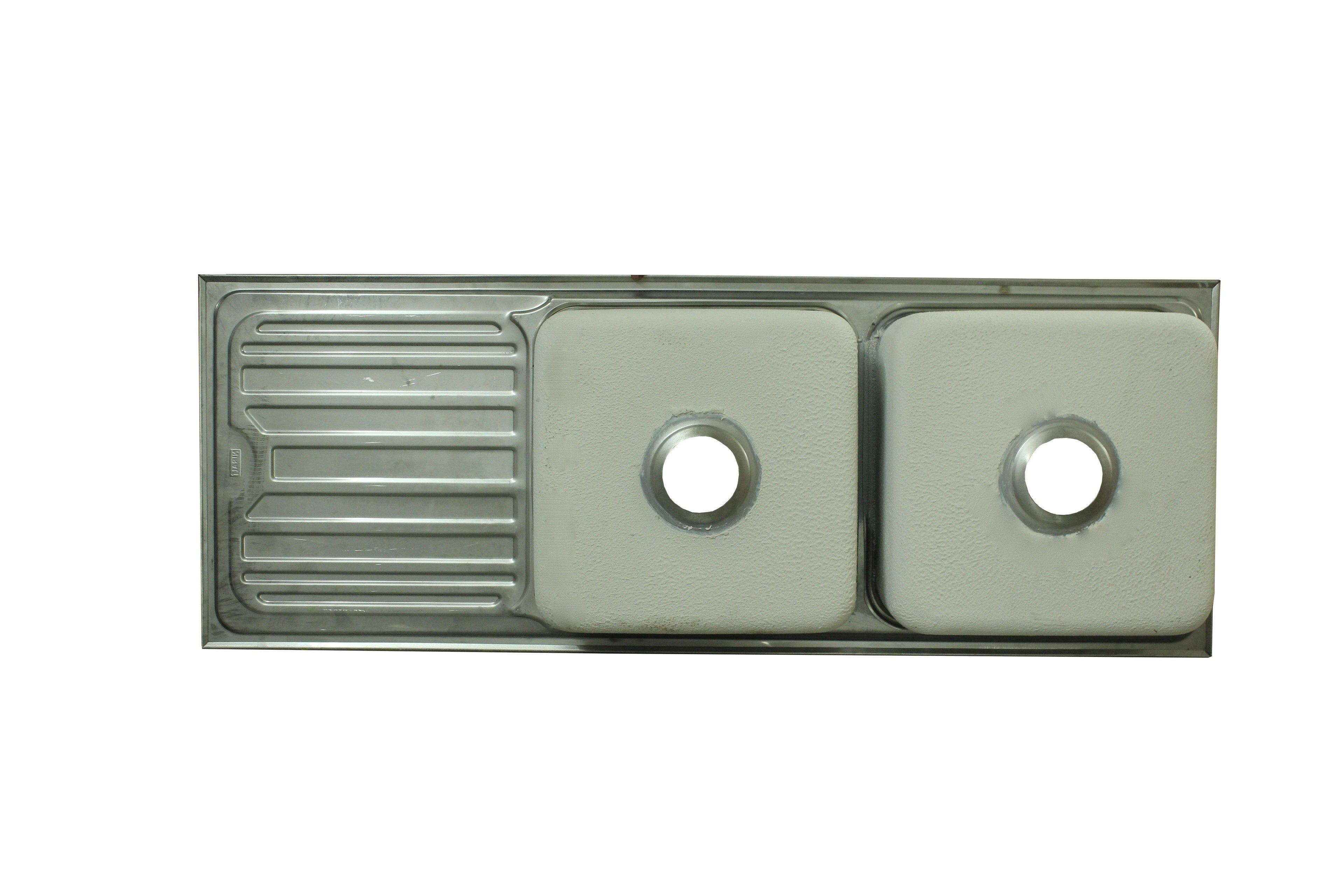 Nirali Luxor Stainless Steel Bowl Kitchen Sink in 304 Grade + PVC Plumbing Connector - peelOrange.com