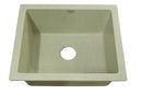 Nirali Livia Quartz Single Bowl Kitchen Sink in Quartz - peelOrange.com