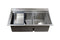 Nirali Exa Stainless Steel Double Bowl Kitchen Sink in 304 Grade Finish without Drainboard + PVC Plumbing Connector - peelOrange.com