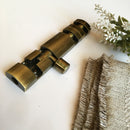 Metal Tower Bolt In Different Screw Position In Antique Finish Latches For Doors By DH