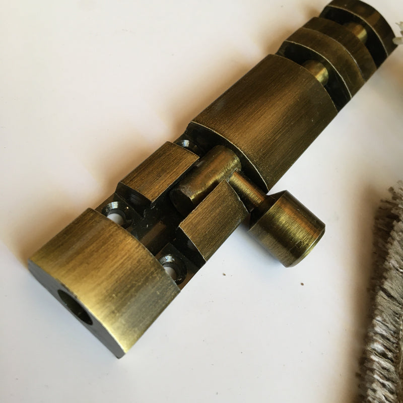 Metal Tower Bolt In Different Screw Position In Antique Finish Latches For Doors By DH