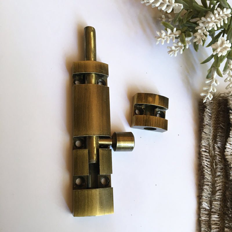 Metal Tower Bolt In Different Screw Position In Antique Finish Latches For Doors By DH