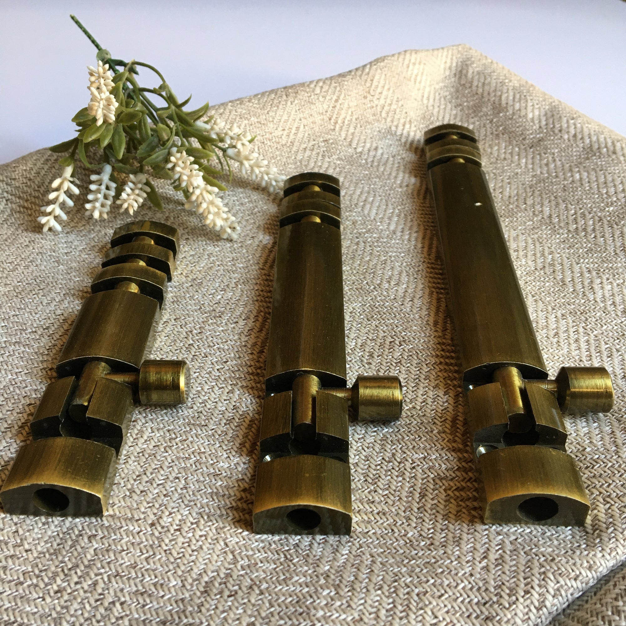 Metal Tower Bolt In Different Screw Position In Antique Finish Latches For Doors By DH