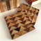 Triangle Pattern Tea Cup Wooden Coasters | Set of 6 | Single Pc