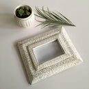 Antique White & Gold Wood Picture Frame By HMF