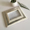 Beige & Silver Polished Wood Picture Frame By HMF