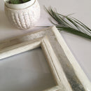 Beige & Silver Polished Wood Picture Frame By HMF