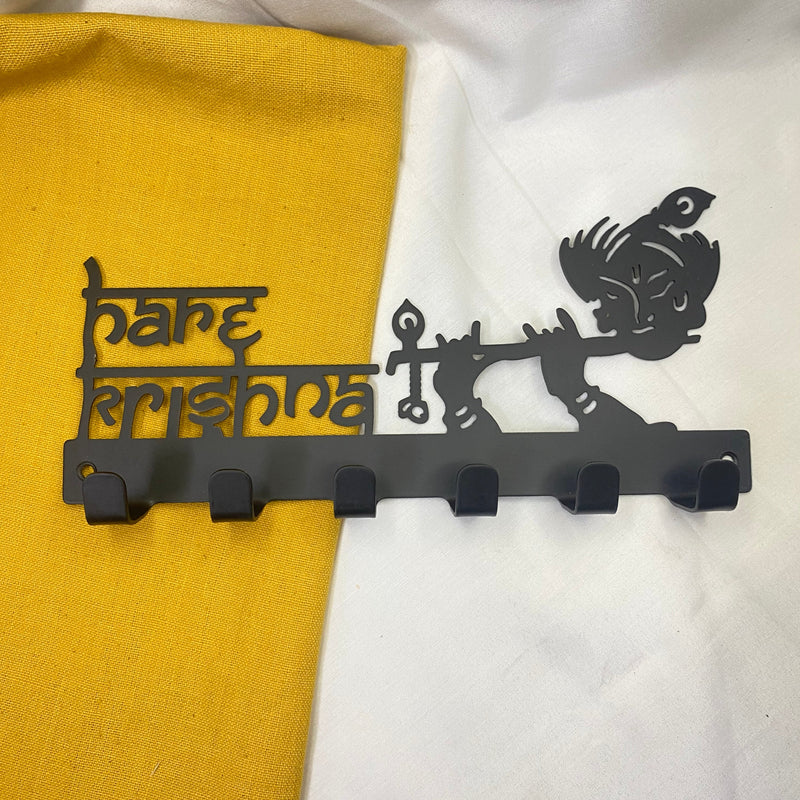 Hare Krishna Wall Mounted Metal Key Holders/Hangers Hooks By DH