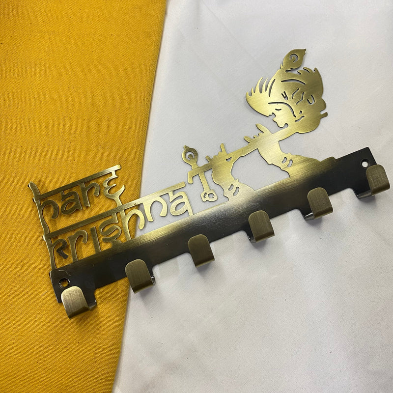 Hare Krishna Wall Mounted Metal Key Holders/Hangers Hooks By DH