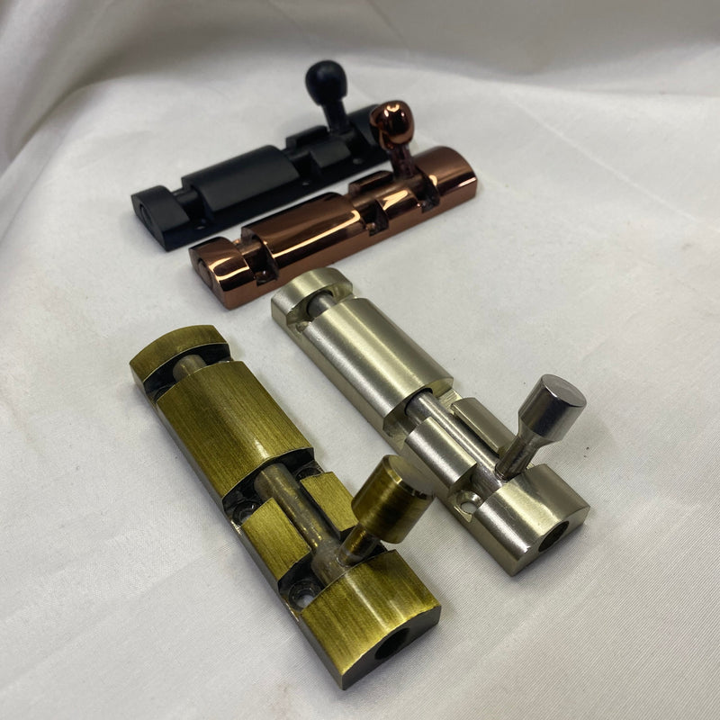 Metal Tower Bolt In Different Screw Position In Antique Finish Latches For Doors By DH