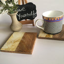 Resin Tea Coaster in Square Wooden Texture Finish Coffee Coaster 1 PC