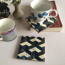 Tea Cup Resin Coasters Set In Hexagon Style Pattern  | Set of 6 | Single Pc