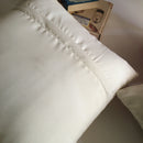 White Base With Multicolor Patch Stripe Cotton Cushion Cover for Sofa 1Pc