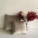 Decorative Plain Beige Velvet Cushion Cover 1Pc