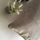 Decorative Plain Beige Velvet Cushion Cover 1Pc