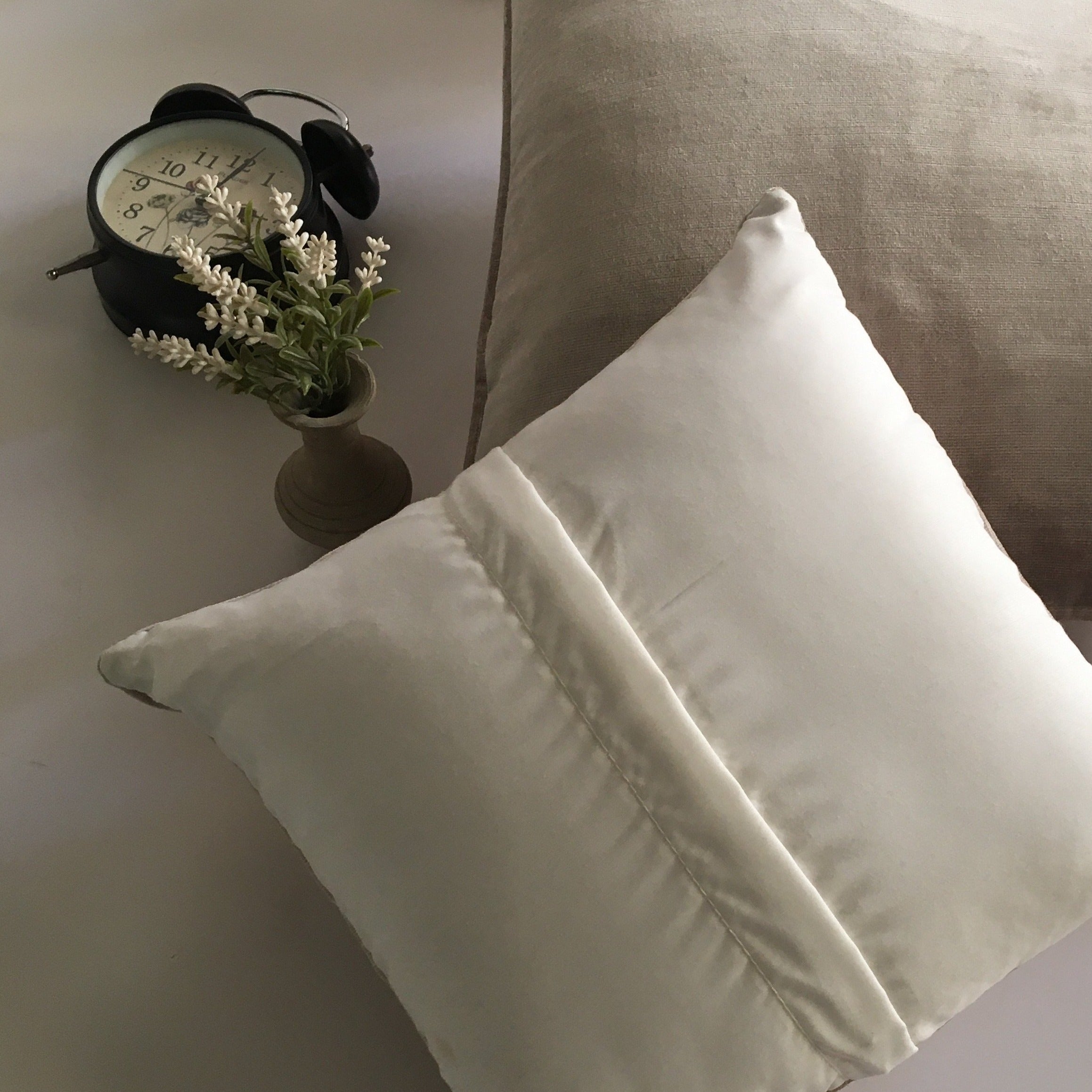 Beige Color Round Circle Printed Pattern Chenille Cushion Cover Design (16 x 16 inch) 1PC