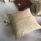 Beige Color Chenille Fabric Cushion Cover 