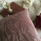 Purple Color Fur  Textured Design Chenille Cushion Cover Design (16 x 16 ) 1Pc